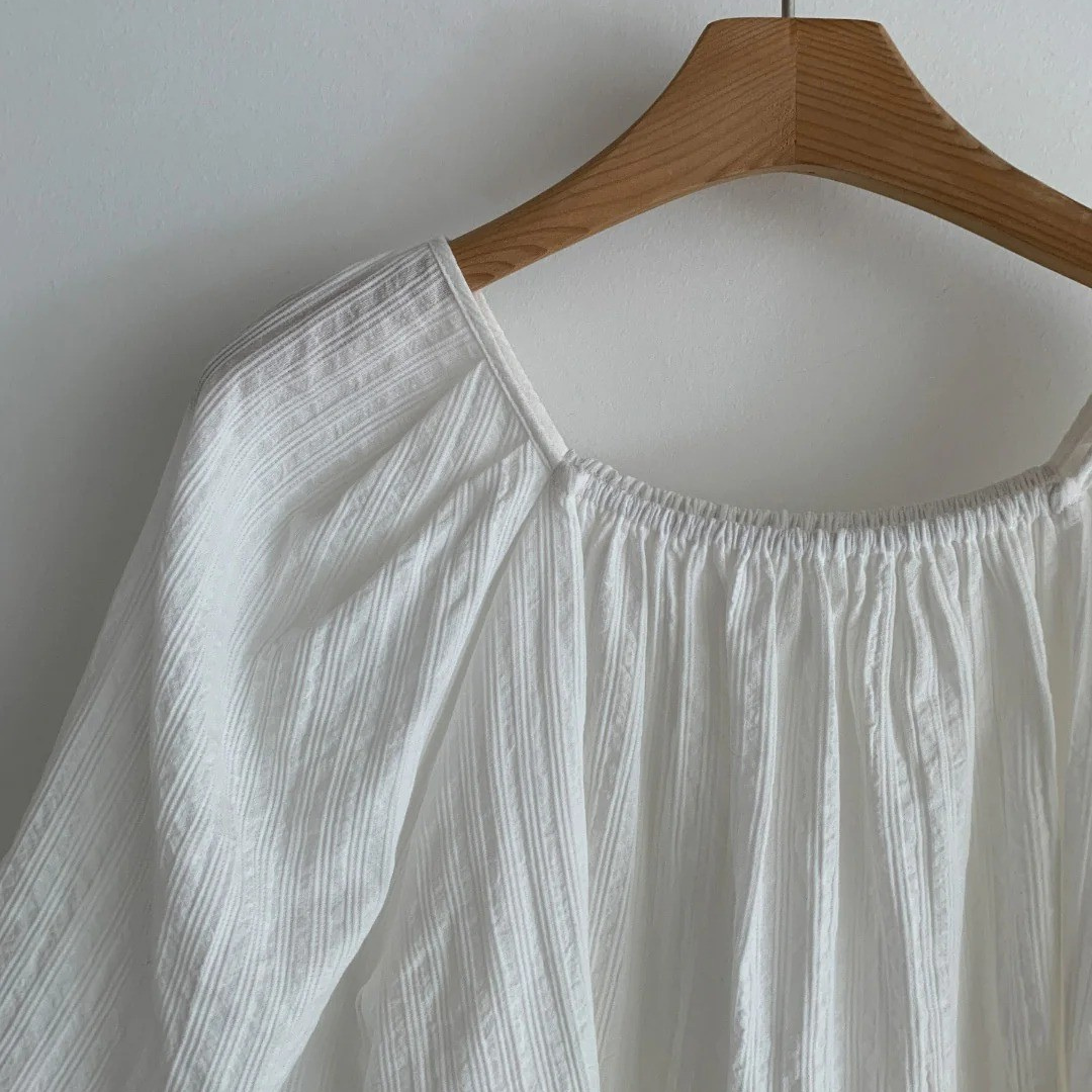 Embroidered Square Neck Blouse