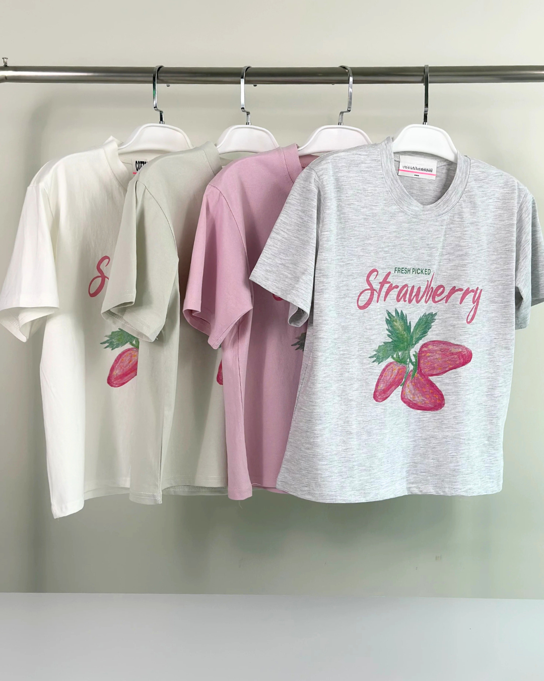 Strawberry Silky Cotton T-Shirt