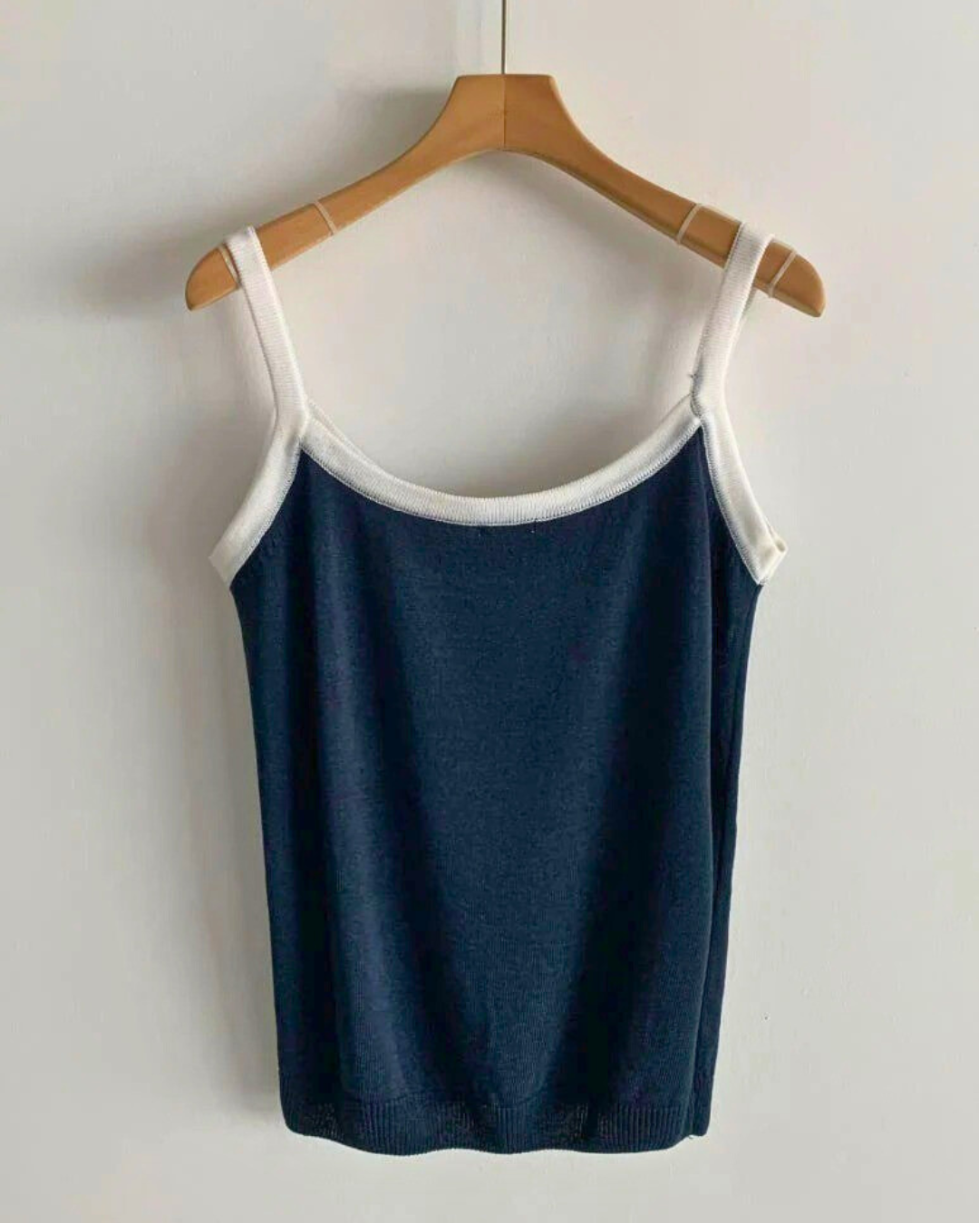 Linen Two-Tone Sleeveless Tank Top | Daily Wear Sleeveless Top