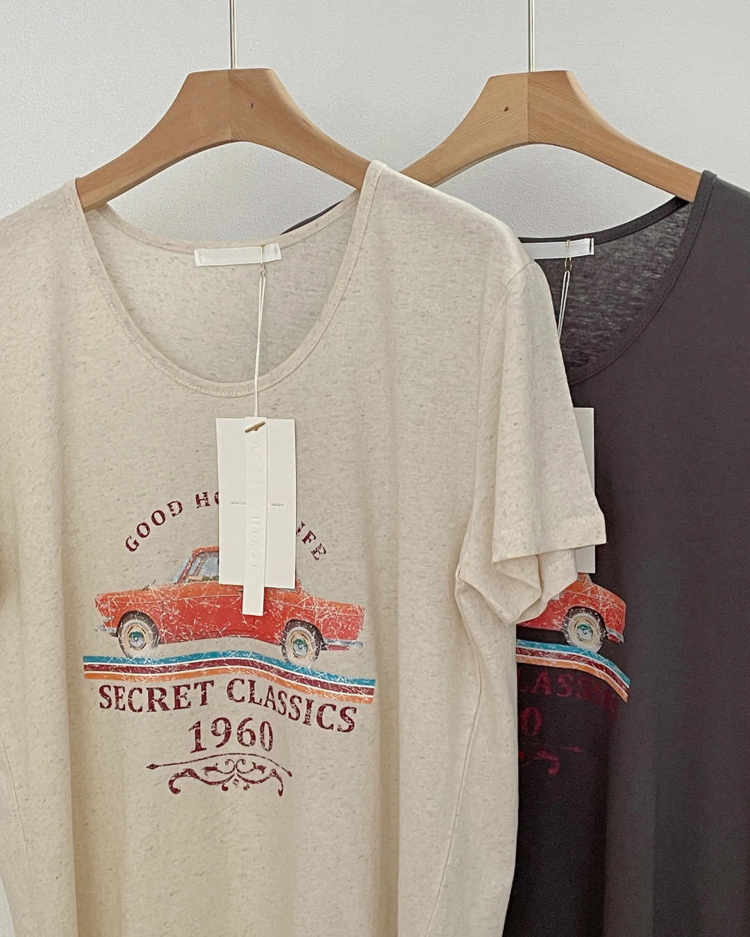 Car Relaxed Fit Linen T-Shirt