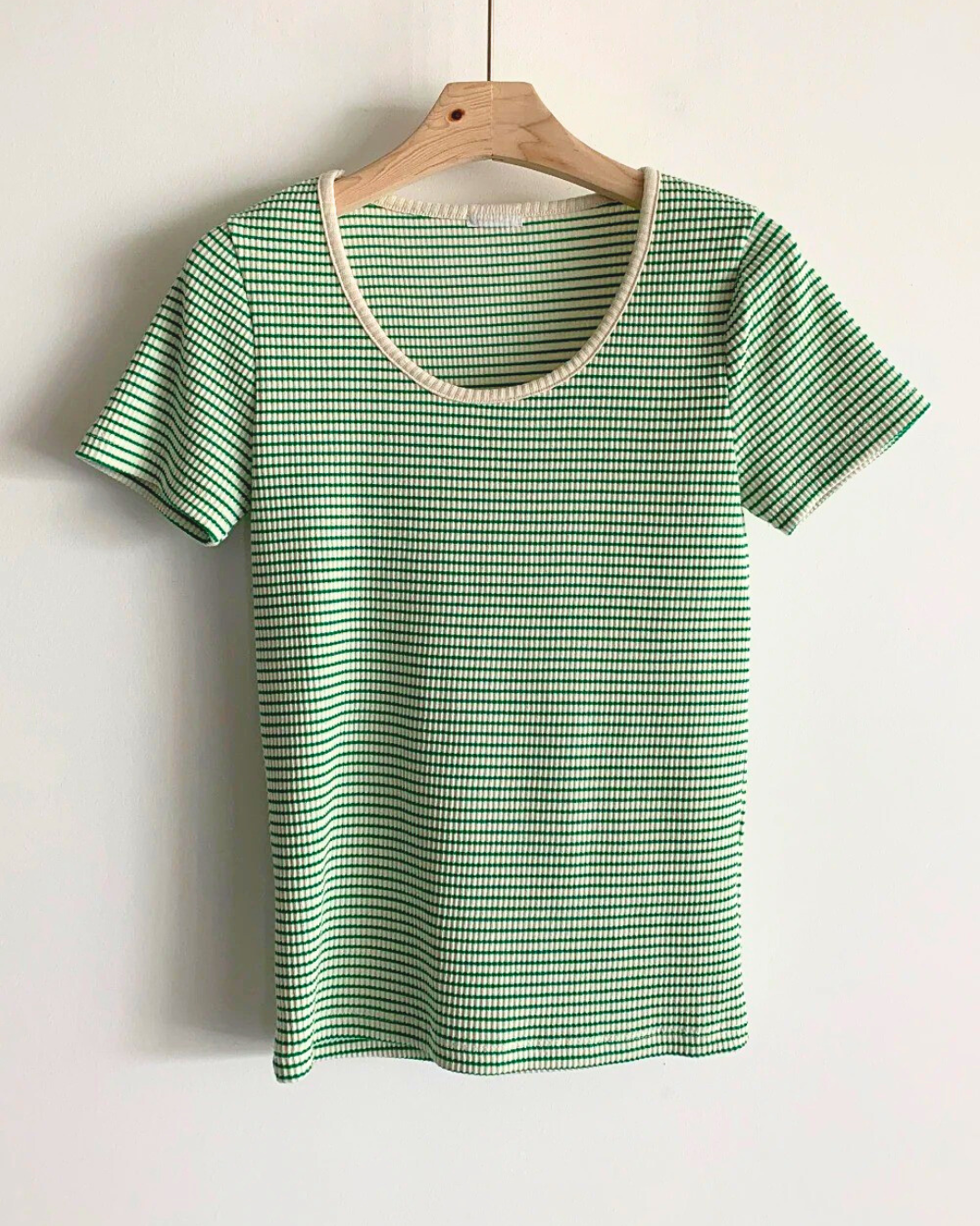 Stripped Square-Neck T-Shirt