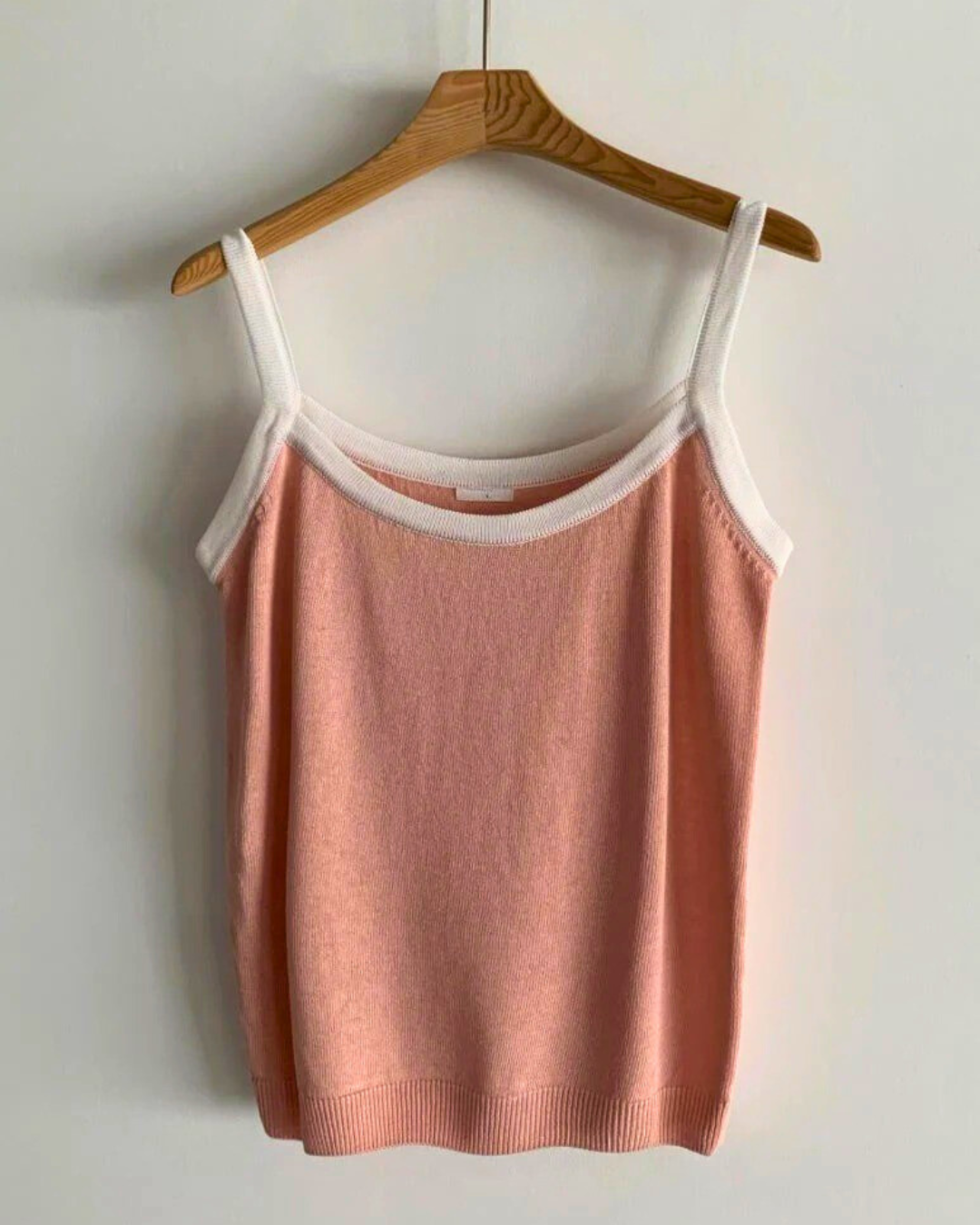 Linen Two-Tone Sleeveless Tank Top | Daily Wear Sleeveless Top