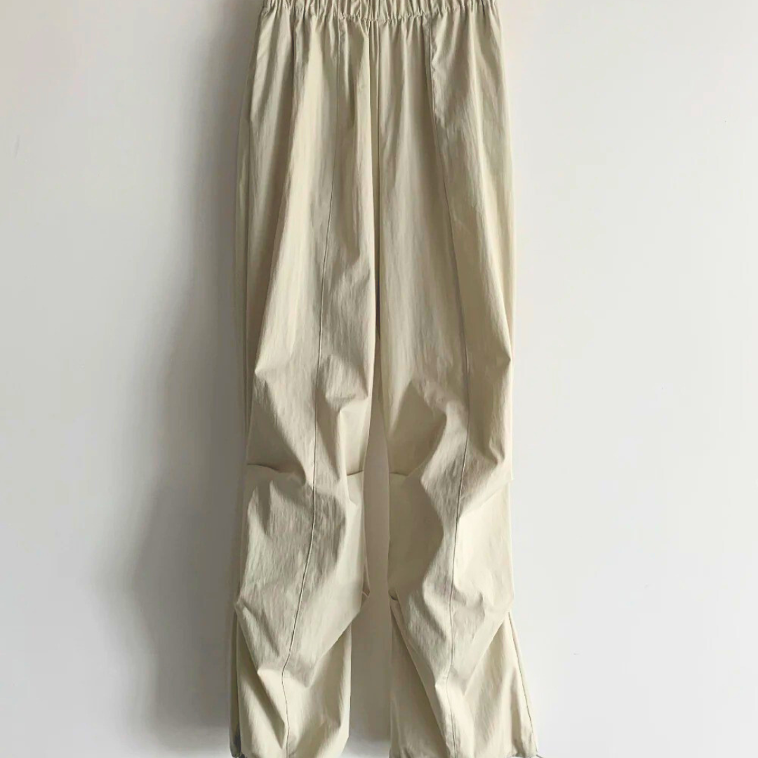 Cinched Ankle Style Pants | Light-Weighted Nylon blended Pants| Made in Korea