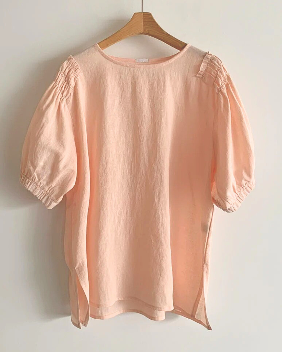 Puff Sleeve Linen Blouse