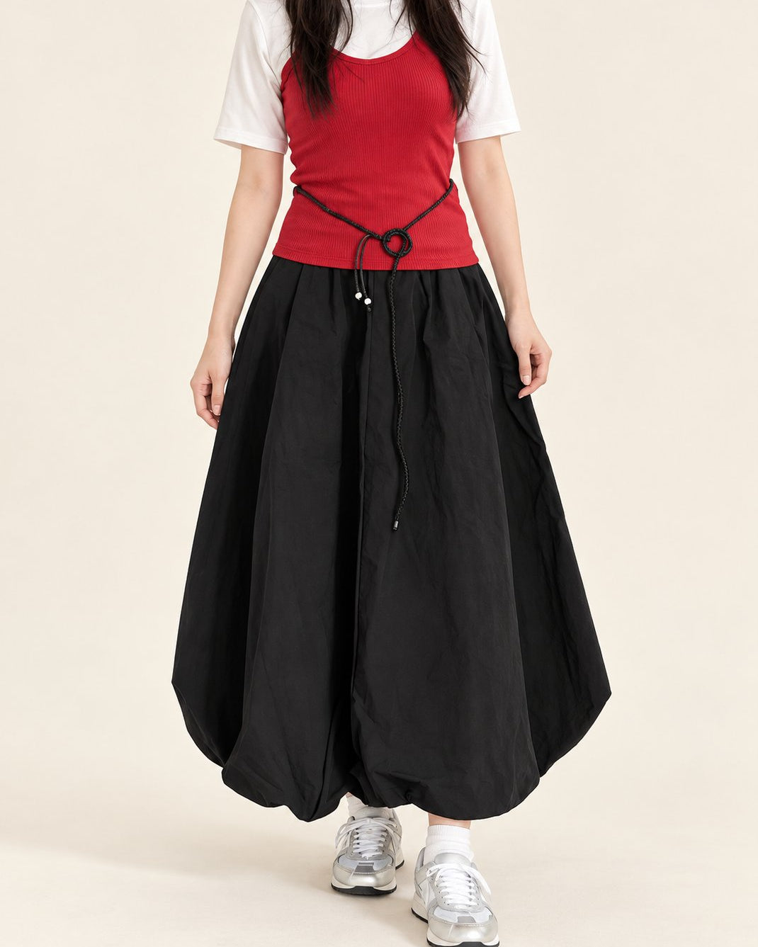 Balloon Belt Skirt — 원본 색상 · 원본 2 수정본