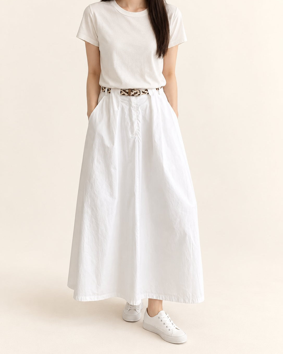 Soft A-Line Maxi Skirt — 원본 색상 · 원본 2 수정본