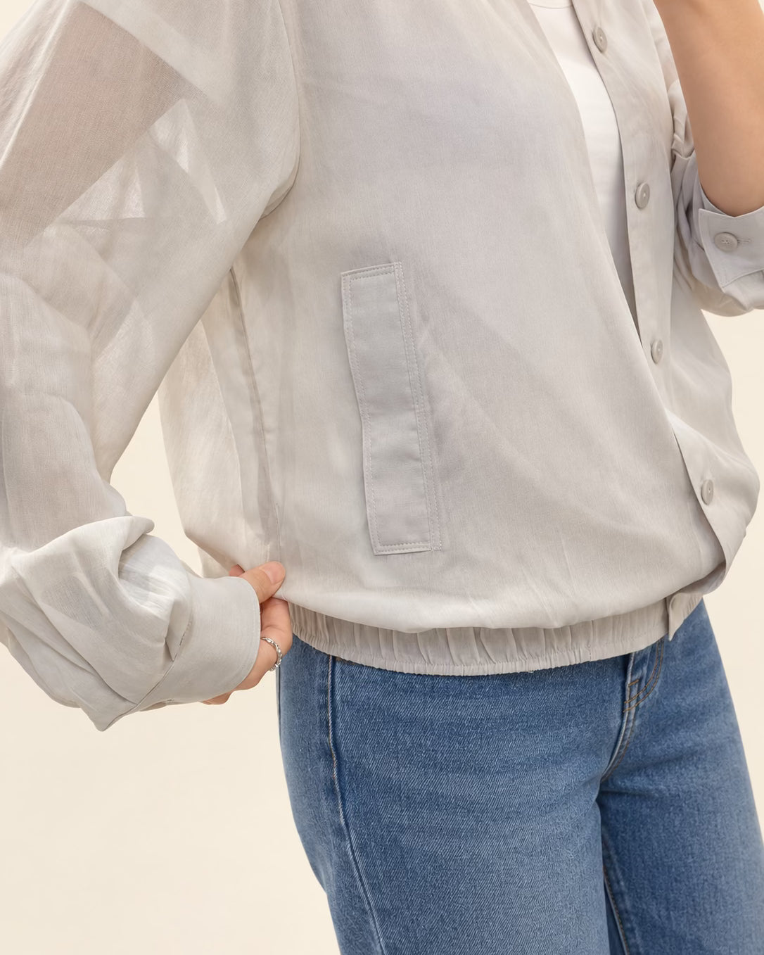 Casual Rayon blend Windbreaker — 원본 색상 · 원본 17 수정본