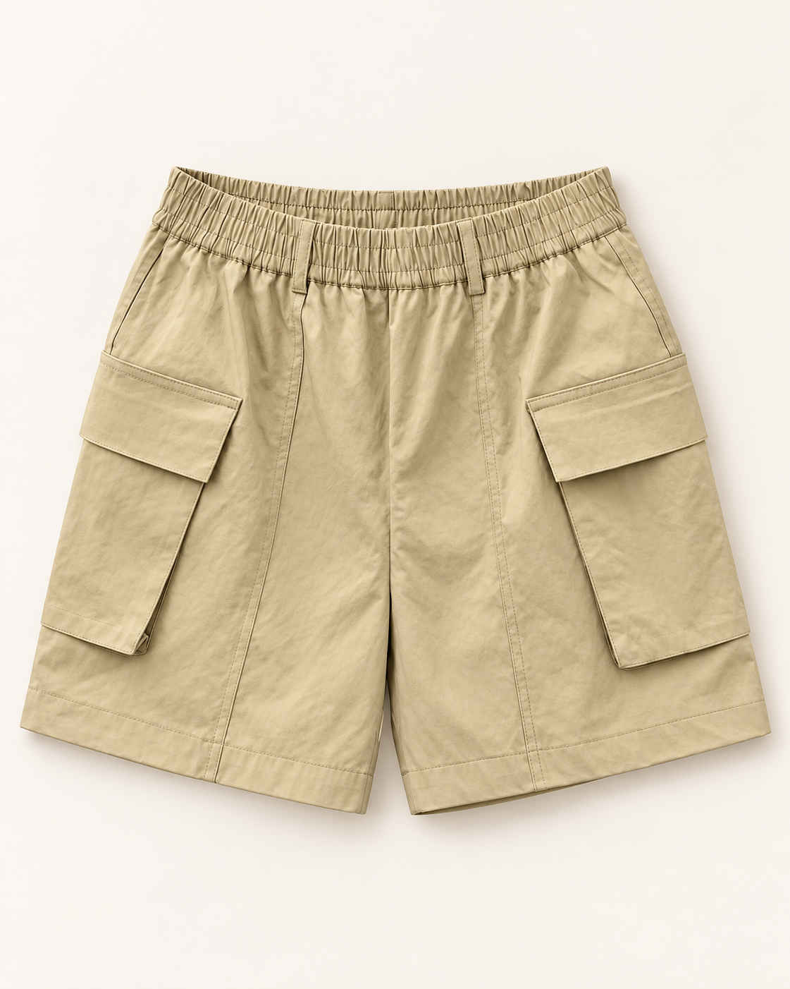 Lightweight Cargo Shorts — Beige — product view