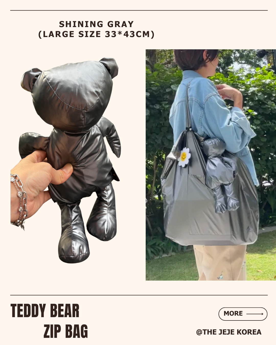 Teddy Bear Zip Bag