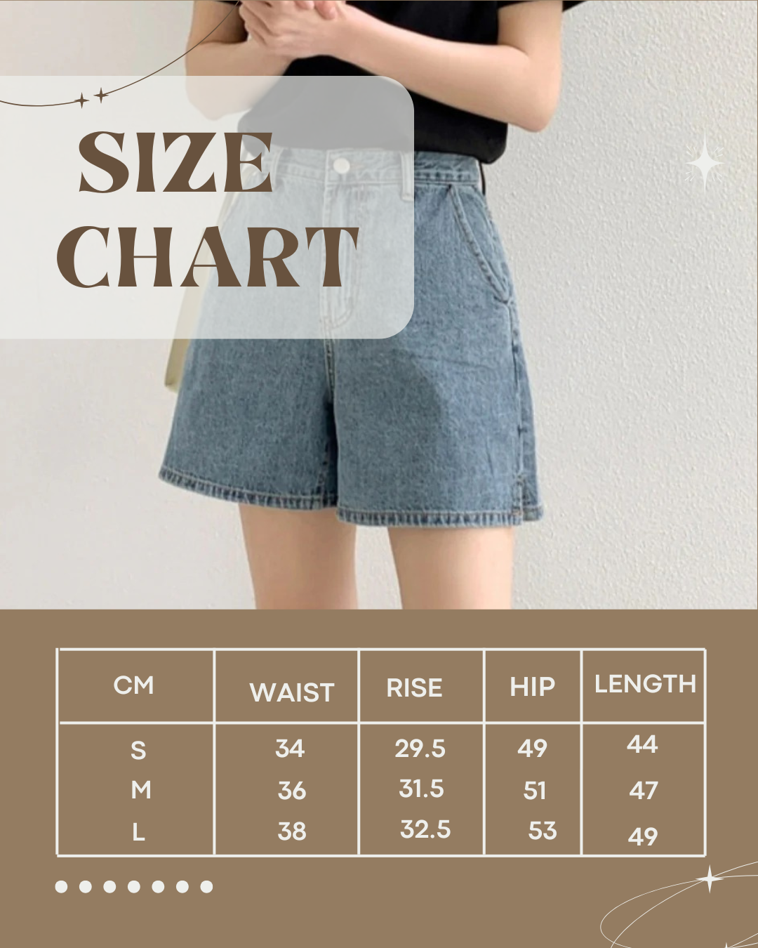 Hem Slits Mid-Length Denim Shorts