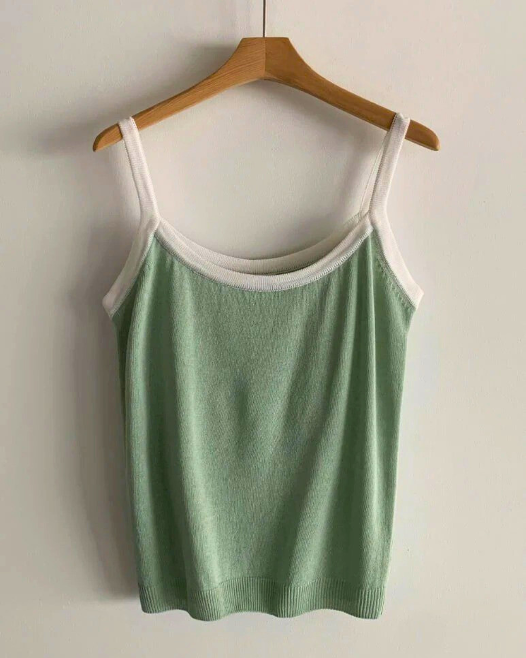 Linen Two-Tone Sleeveless Tank Top | Daily Wear Sleeveless Top