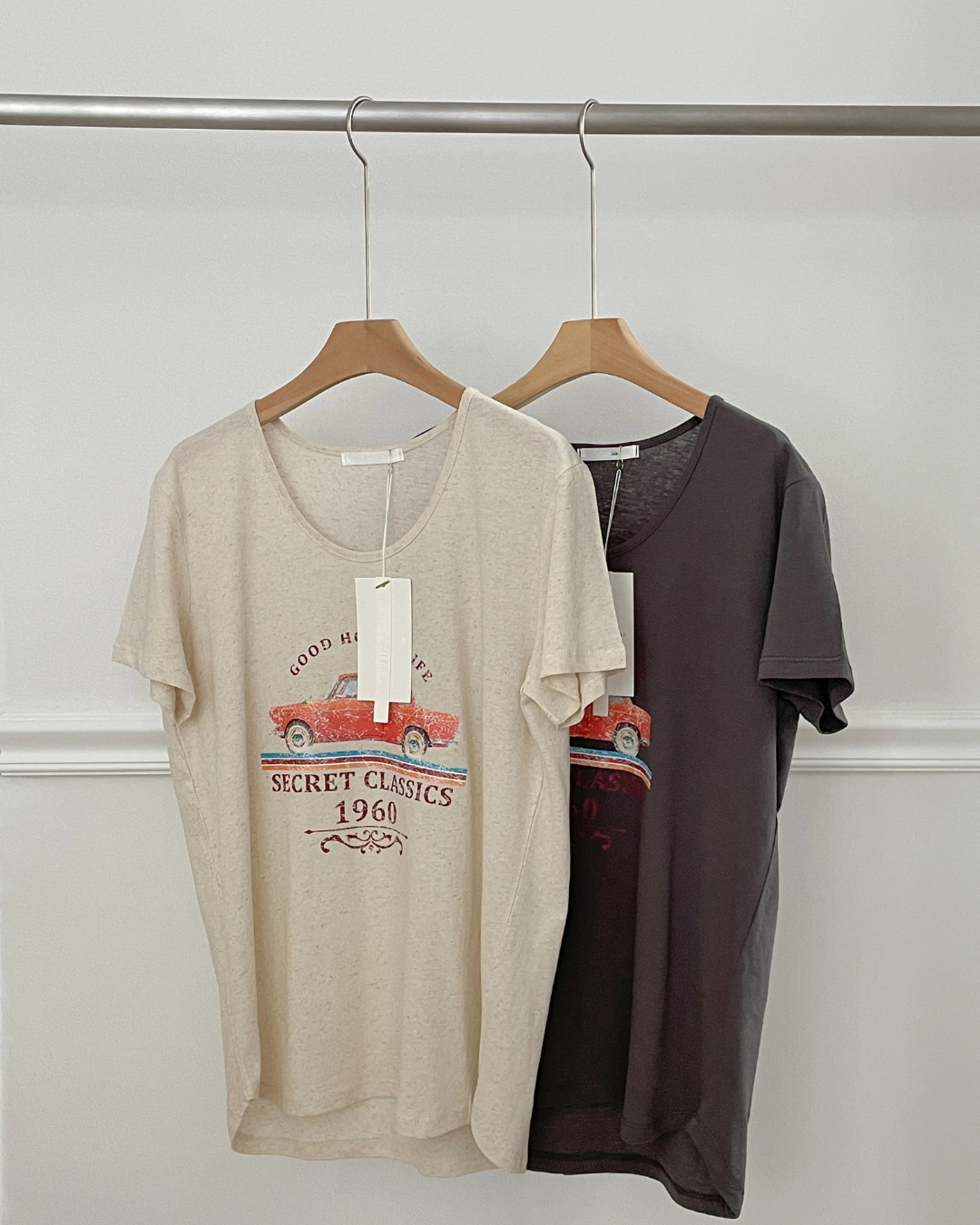 Car Relaxed Fit Linen T-Shirt