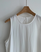 Ruffle-Waist Sleeveless Resort Style Nylon Dress