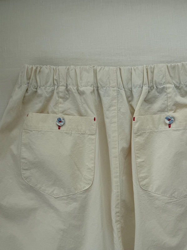 Button Front Cotton Pants