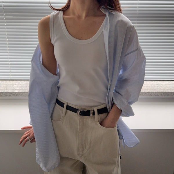 Basic Cotton Tank Top | Korean Fashion Singapore