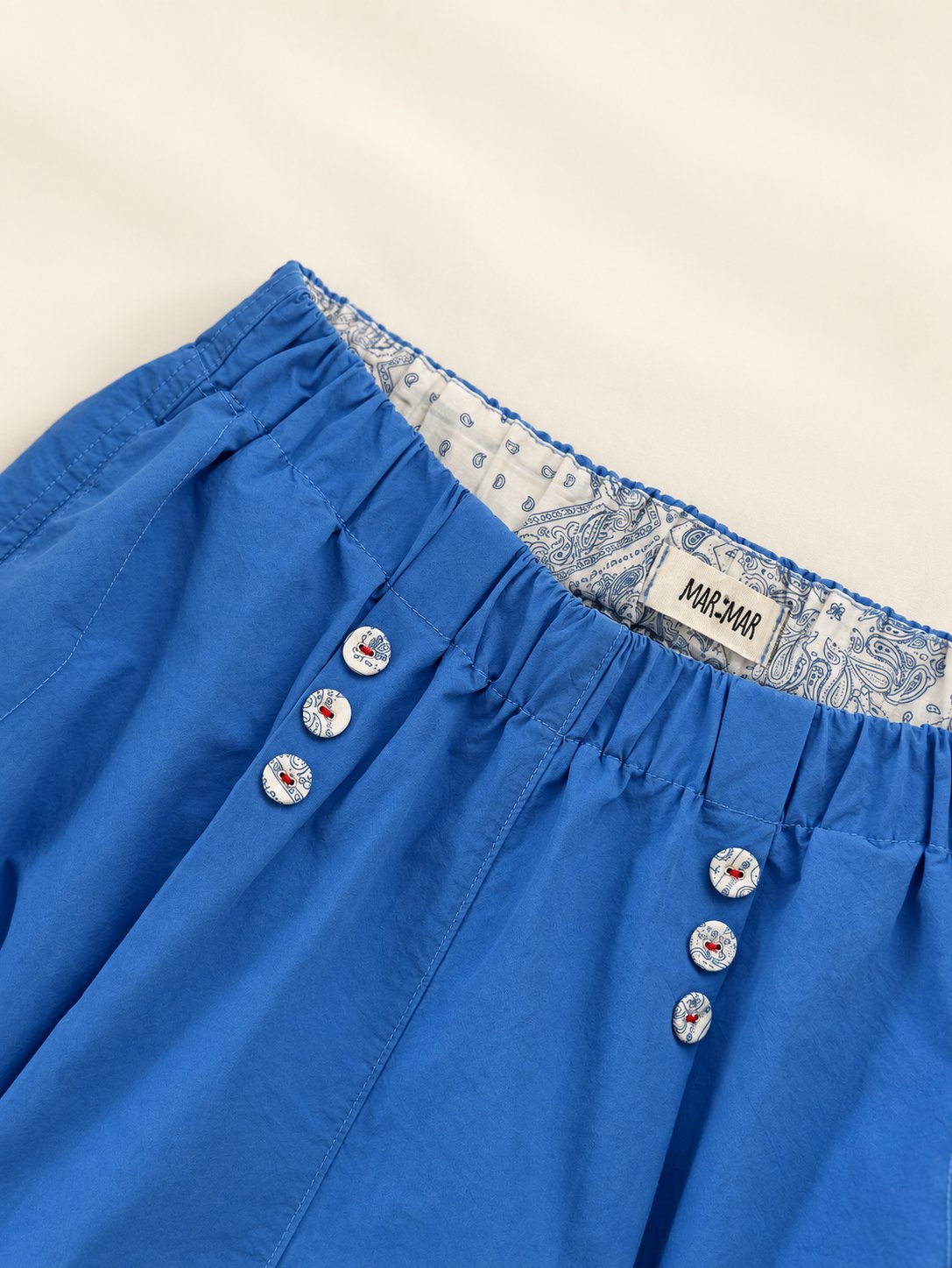 Button Front Cotton Pants — Blue · 원본 16 수정본