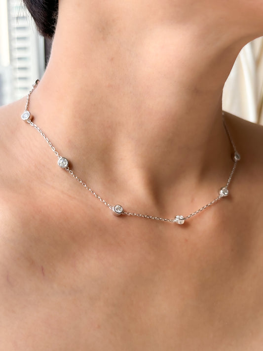 4mm Moissanite Necklace