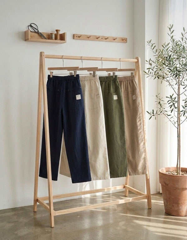 Roll up Style Cotton Pants