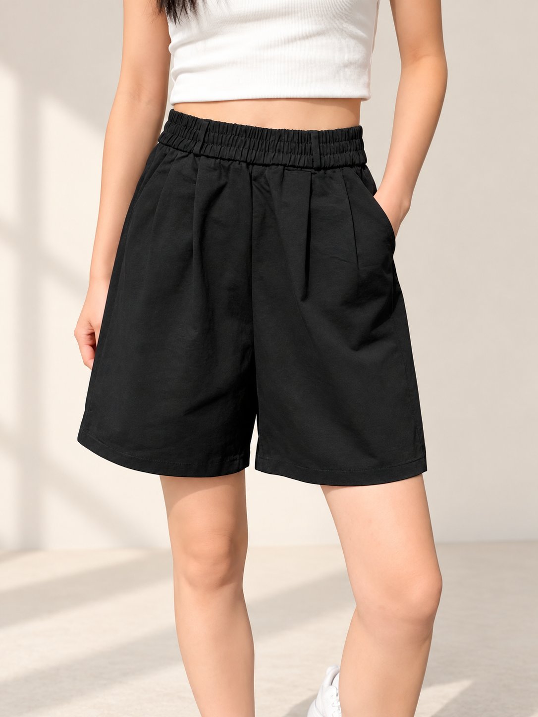 Basic Cotton Banding Pocket Shorts — 원본 색상 · 원본 1 수정본