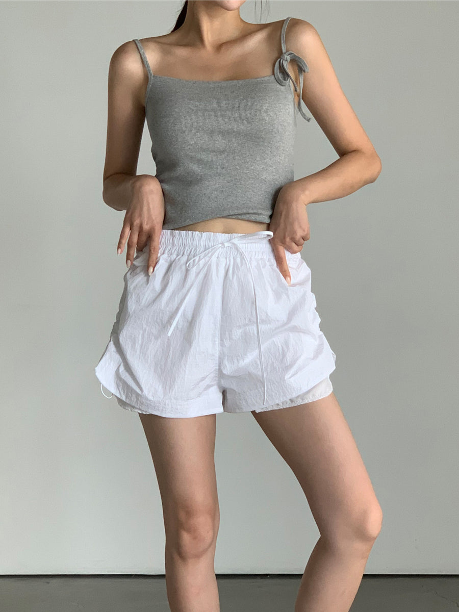 Sporty Nylon Elastic banding Shorts