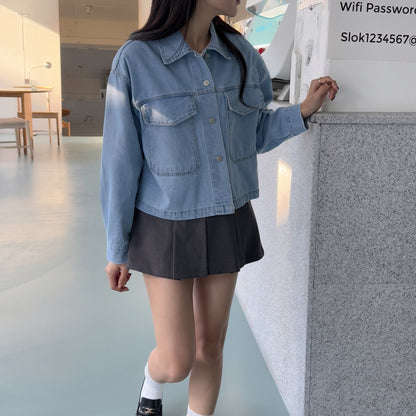 Cropped Classic Denim Jacket