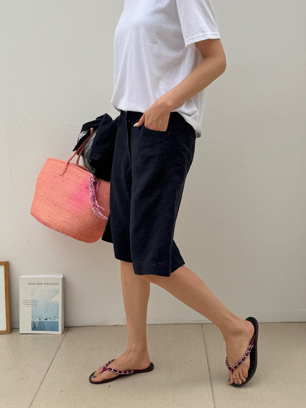 Pure Linen Bermuda Shorts