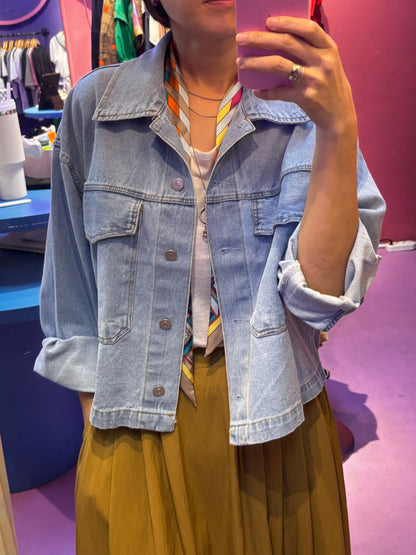 Cropped Classic Denim Jacket