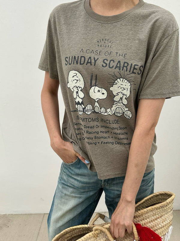 Sunday Snoopy Linen T-Shirt