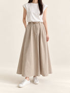 Soft A-Line Maxi Skirt — 원본 색상 · 원본 3 수정본