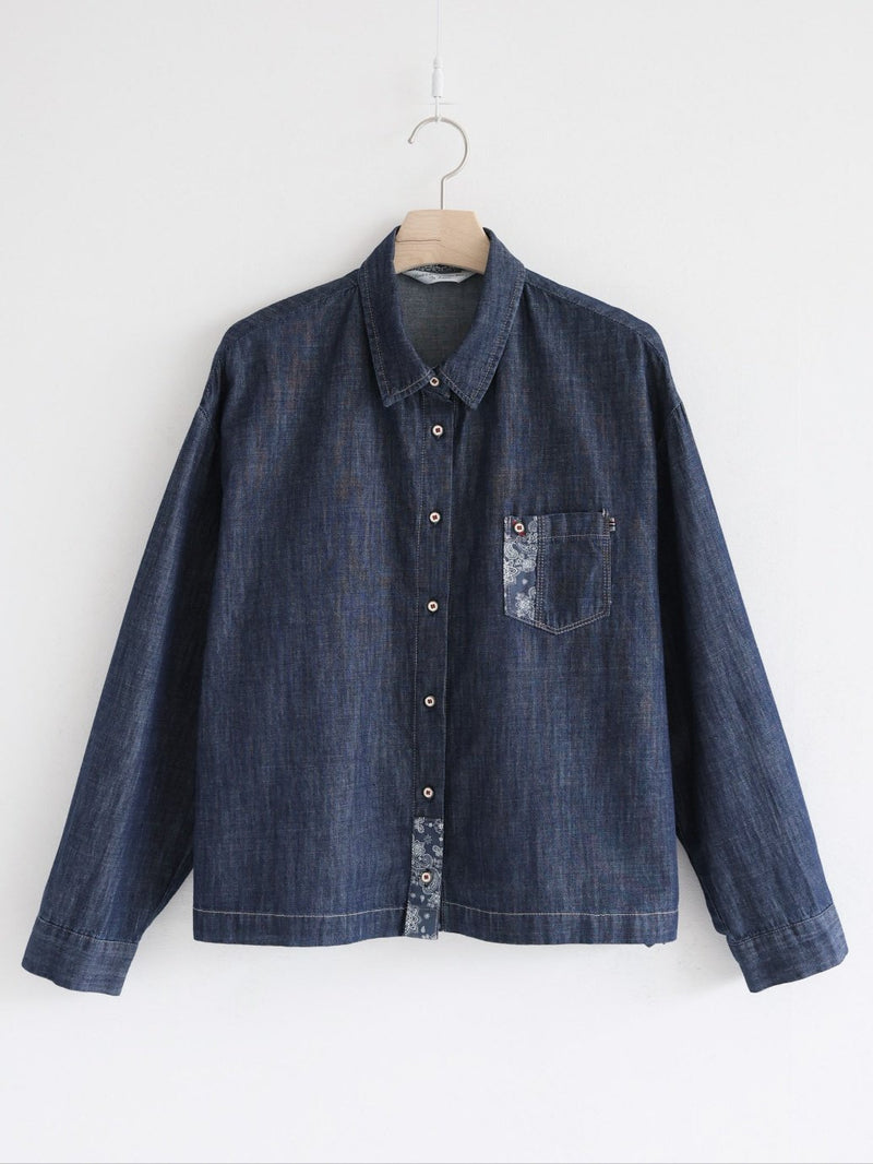 Paisley Point Denim Shirt