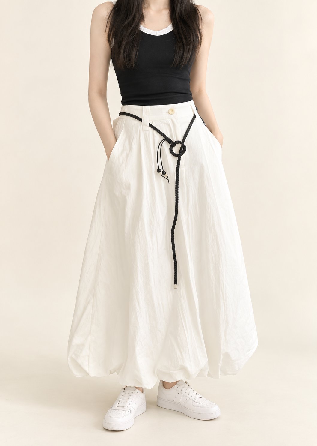 Balloon Belt Skirt — 원본 색상 · 원본 3 수정본