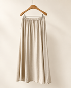 Slim cut linen pocket banding long skirt — 원본 색상 · 원본 3 수정본