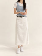 Straight Fit Cotton Skirt — 원본 색상 · 원본 3 수정본