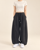 Cotton Banding Jogger Pants — Black · 원본 1 수정본