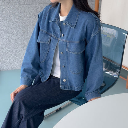 Cropped Classic Denim Jacket