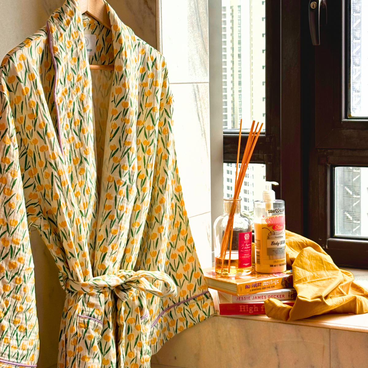 Yellow Tulip Robe(Family Size) – The JeJe Korea