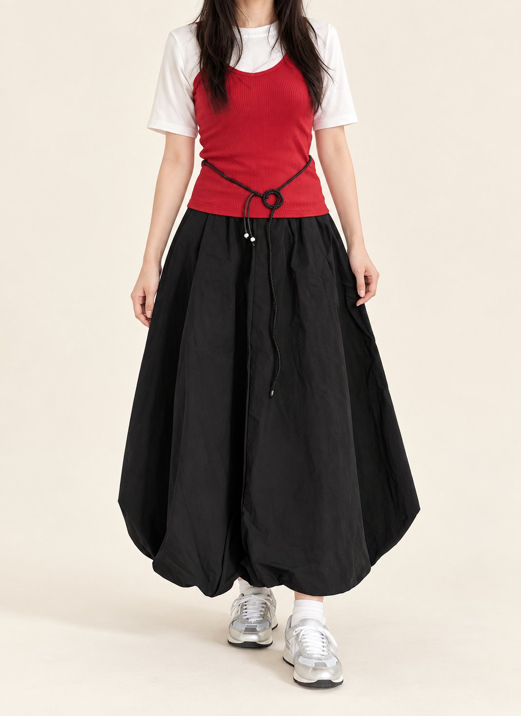 Balloon Belt Skirt — 원본 색상 · 원본 2 수정본