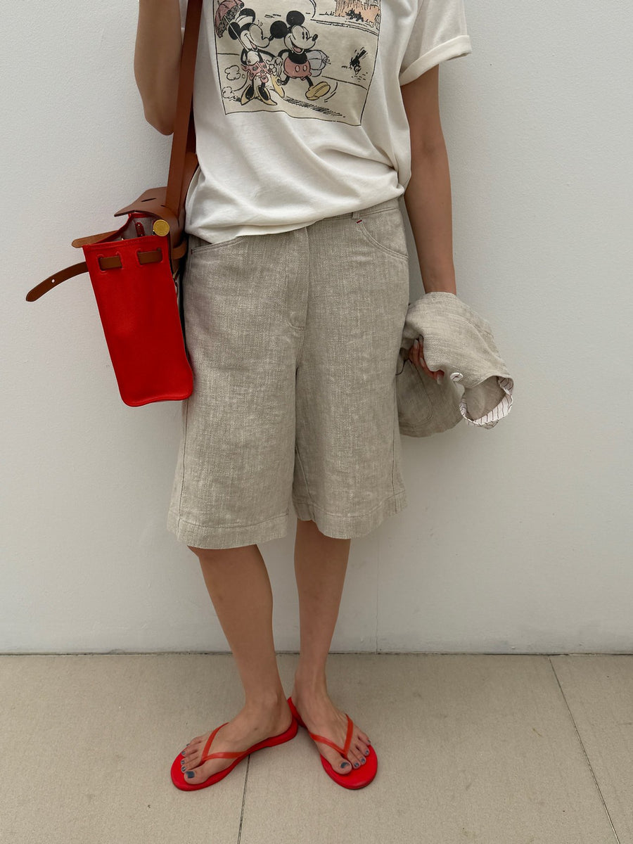 Pure Linen Bermuda Shorts