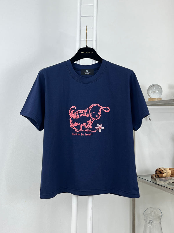 Puppy Embroidered T-Shirt