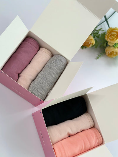 Natural Tencel Stretch Lace Panties_SET (3 PCS)