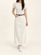 Straight Fit Cotton Skirt — 원본 색상 · 원본 2 수정본