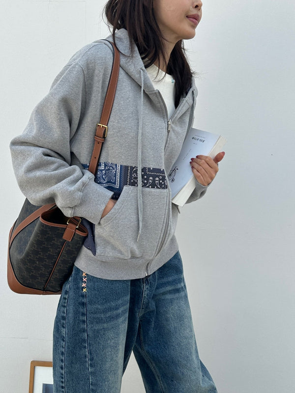 Paisley Point Fleece Zip-Up