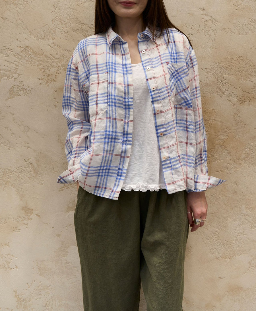 Soft Plaid Linen Shirt