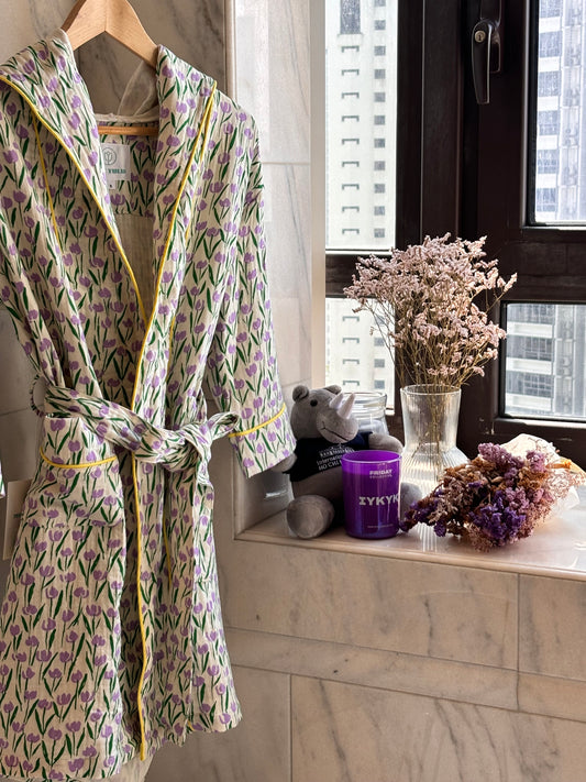 Violet Tulip Robe(Family Size)