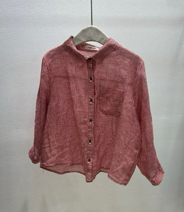 Audrey Gingham Linen Shirt