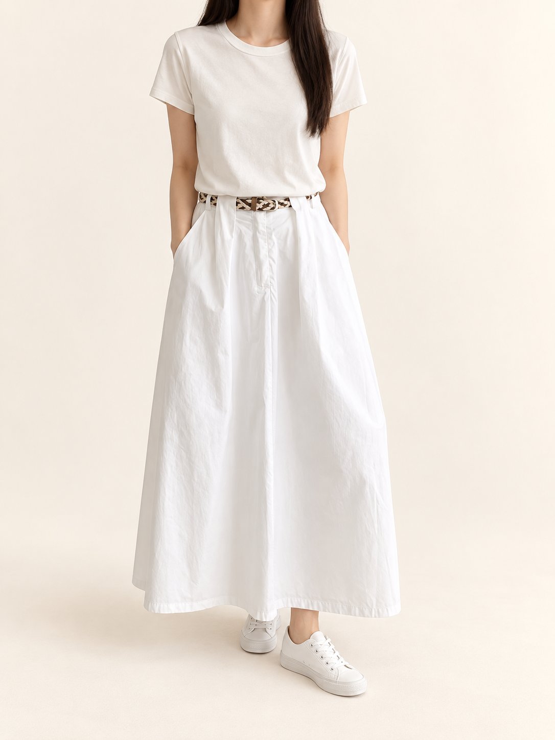 Soft A-Line Maxi Skirt — 원본 색상 · 원본 2 수정본