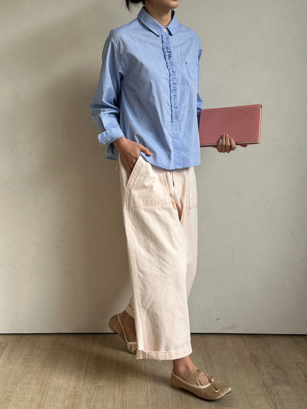 Cargo Pocket Wide Cotton Pants