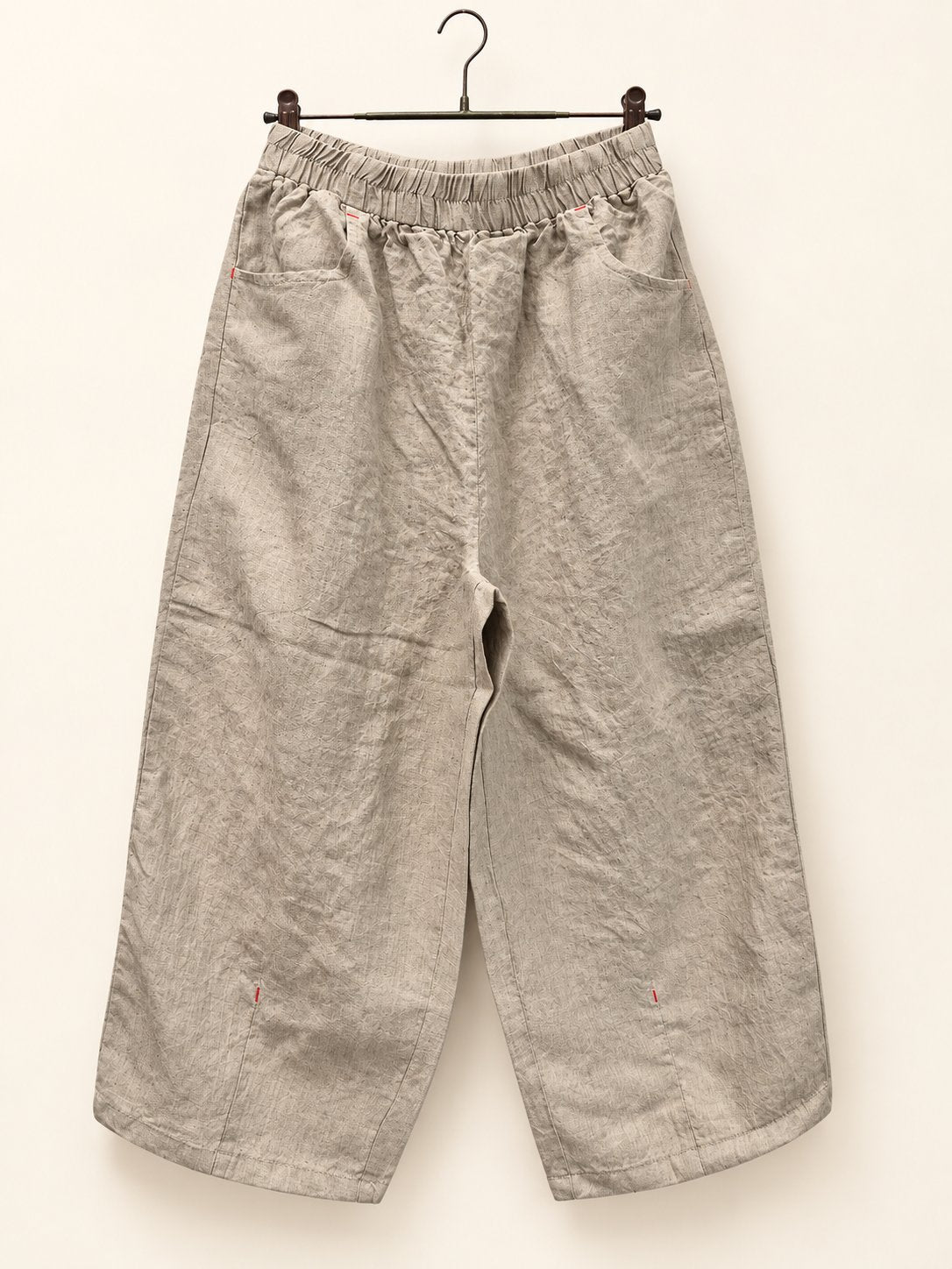Pure Linen Balloon Banding Pants — Beige · 앞모습 · 제품컷