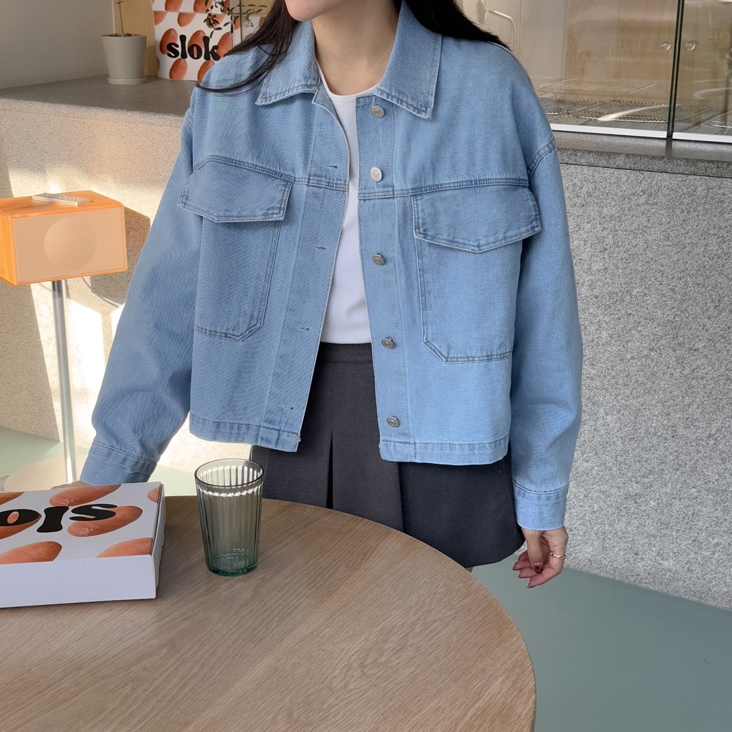 Cropped Classic Denim Jacket