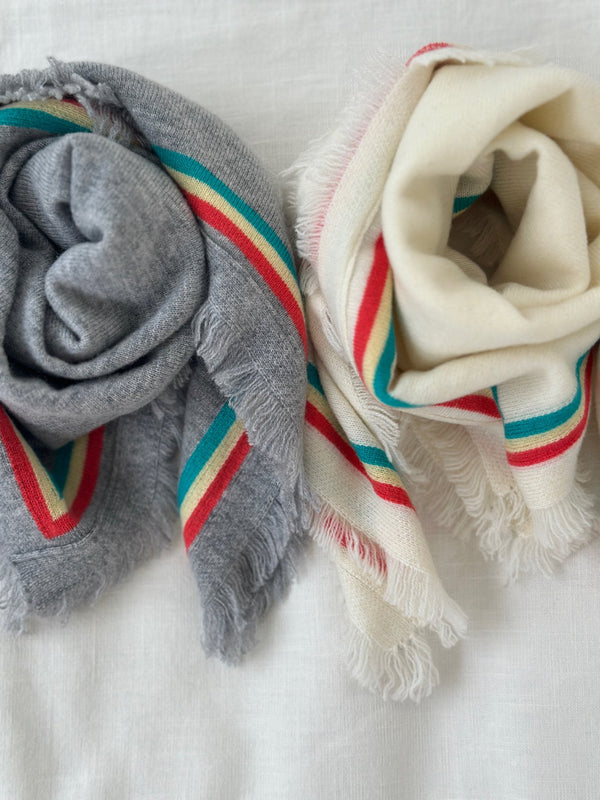 Color Point Cashmere Square Scarf